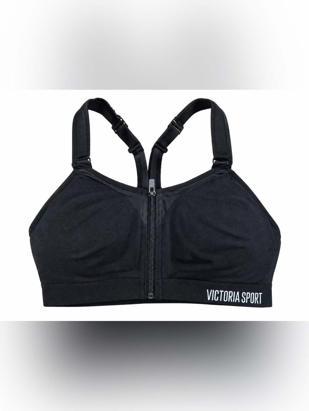 Victoria’s Secret Sport Black Zip-Front Sports Bra – 32D